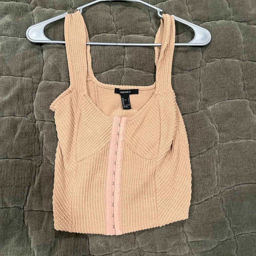 Forever 21 Tan Ribbed Women's Top